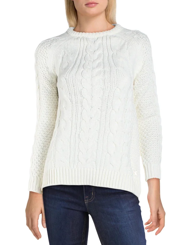 Dawson Womens Wool Blend Cable Knit Sweater