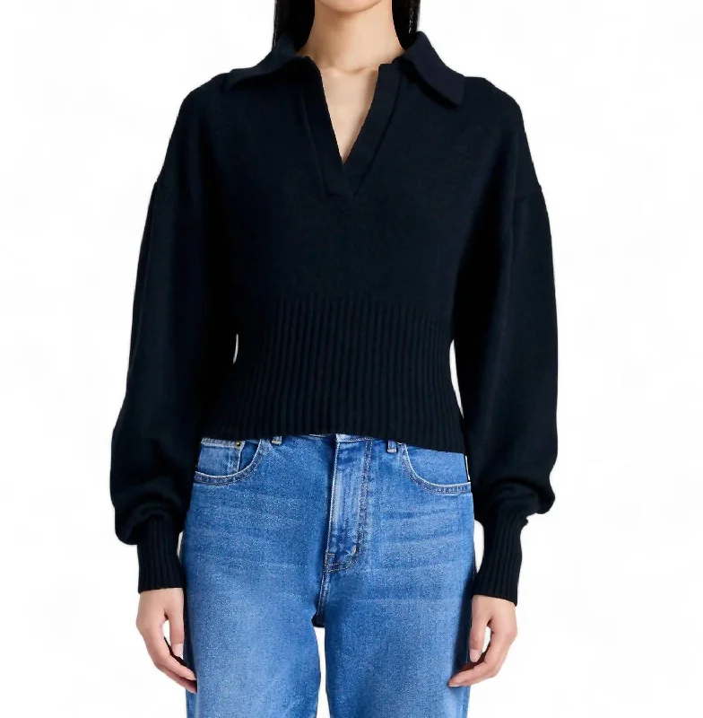 Jeanne Eco Cashmere Sweater In Black