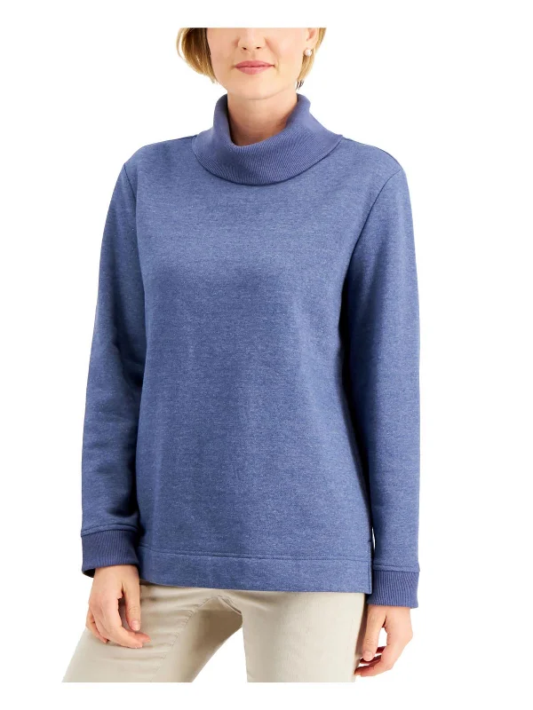 Womens Fleece Lined Pullover Turtleneck Sweater