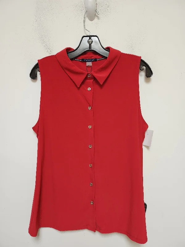 Top Sleeveless By Tommy Hilfiger In Red, Size: L