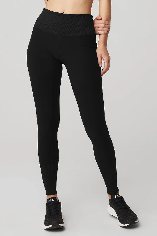 High-Waist Alosoft Lounge Legging - Black