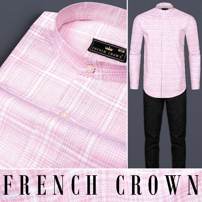 Carousel Pink checkered Dobby Premium Giza Cotton Shirt